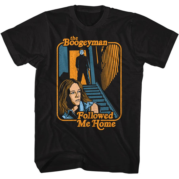 Halloween-Halloween Boogeyman No Knife-Black Adult S/S T-Shirt - Black