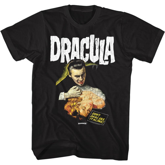 Hammer Horror-Dracula And Lady-Black Adult S/S T-Shirt - Black