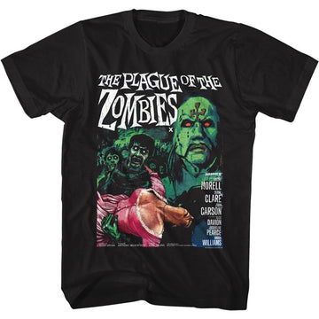 Hammer Horror-Plague Of The Zombies-Black Adult S/S T-Shirt - Black