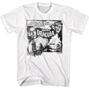 Hammer Horror-Bw Horror Of Dracula-White Adult S/S T-Shirt - White