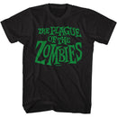 Hammer Horror-Plague Of The Zombies Logo-Black Adult S/S T-Shirt - Black