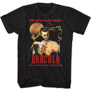 Hammer Horror-Dracula Moon And Candles-Black Adult S/S T-Shirt - Black