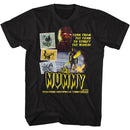 Hammer Horror-Mummy With Photographs-Black Adult S/S T-Shirt - Black