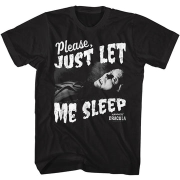 Hammer Horror-Hammer Horror Just Let Me Sleep-Black Adult S/S T-Shirt - Black