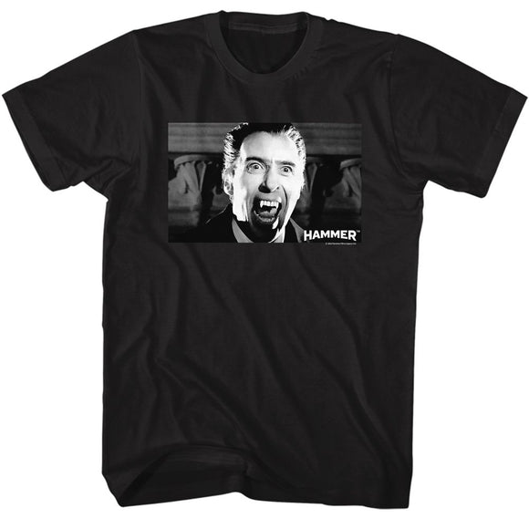 Hammer Horror-Hammer Horror Angry Dracula-Black Adult S/S T-Shirt - Black