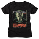 Hammer Horror-Hammer Horror Lee As Dracula-Black Ladies S/S T-Shirt - Black