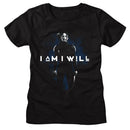 Hunger Games-Hunger Games I Am I Will-Black Ladies S/S T-Shirt - Black