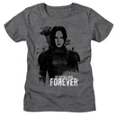 Hunger Games-Hunger Games Katniss Burn Forever-Deep Heather Ladies S/S T-Shirt - Deep Heather