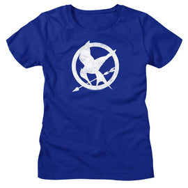 Hunger Games-Hunger Games Mockingjay-Royal Ladies S/S T-Shirt - Royal