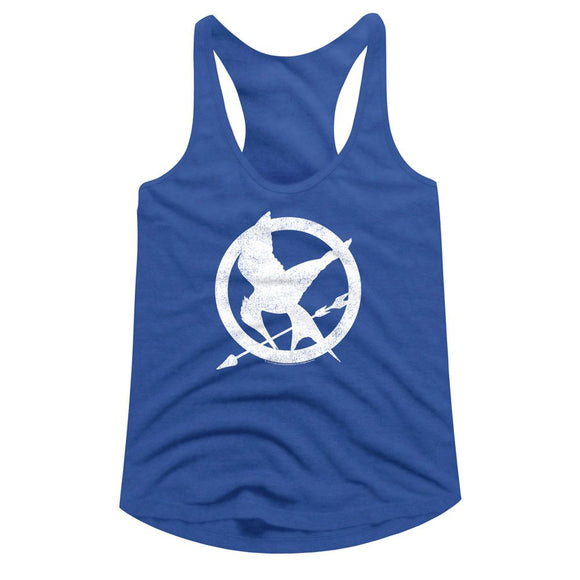 Hunger Games-Hunger Games Mockingjay-Royal Ladies Slimfit Racerback-2Xl - Royal
