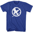 Hunger Games-Hunger Games Mockingjay-Royal Adult S/S T-Shirt - Royal