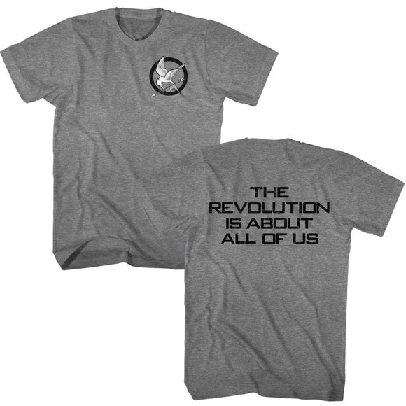 Hunger Games-Hunger Games May The Odds-Graphite Heather Adult S/S T-Shirt ***F&B***-S - Graphite Heather