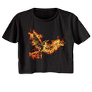 Hunger Games-Hunger Games Mockingjay Pt 2 Pin-Black Ladies S/S Festival Cali Crop-S - Black