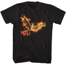 Hunger Games-Hunger Games Mockingjay Pt 2 Pin-Black Adult S/S T-Shirt - Black