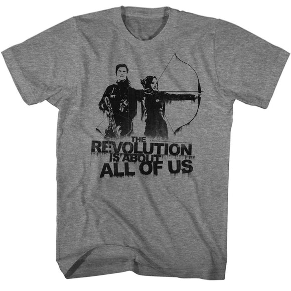 Hunger Games-Hunger Games About All Of Us-Graphite Heather Adult S/S T-Shirt - Graphite Heather