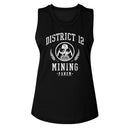 Hunger Games-Hunger Games D12 Mining-Black Ladies Muscle Tank-S - Black