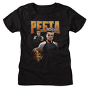 Hunger Games-Hunger Games Peeta Duo Photo-Black Ladies S/S T-Shirt - Black
