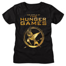Hunger Games-Hhunger Games The World Of The-Black Ladies S/S T-Shirt - Black