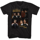 Hunger Games-Hunger Games Katniss Peeta Four Photos-Black Adult S/S T-Shirt - Black