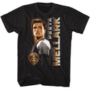 Hunger Games-Hunger Games Peeta Vertical Text-Black Adult S/S T-Shirt - Black