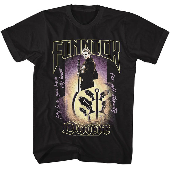 Hunger Games-Hunger Games Finnick Odair-Black Adult S/S T-Shirt - Black