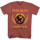 Hunger Games-Hunger Games Mockingjay Graffiti-Terracotta Adult S/S T-Shirt - Terracotta