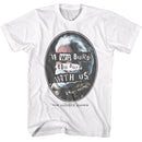 Hunger Games-Hunger Games Burn With Us-White Adult S/S T-Shirt - White