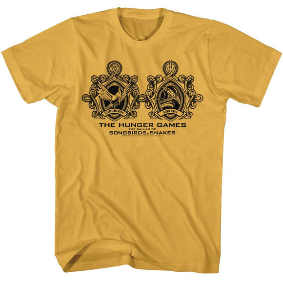 Hunger Games-Hunger Games Songbird Snake Mirror-Ginger Adult S/S T-Shirt - Ginger