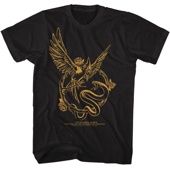Hunger Games-Hunger Games Boss Fight Simple-Black Adult S/S T-Shirt - Black