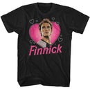 Hunger Games-Hunger Games Finnick Heartthrob-Black Adult S/S T-Shirt - Black