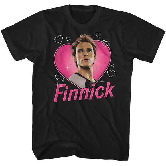 Hunger Games-Hunger Games Finnick Heartthrob-Black Adult S/S T-Shirt - Black