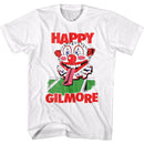 Happy Gilmore-Clown Head-White Adult S/S T-Shirt - White
