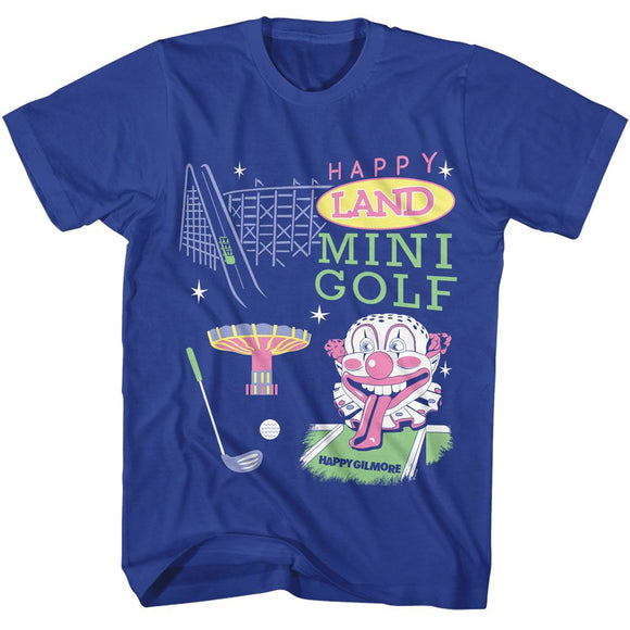 Happy Gilmore-Happy Gilmore Happy Land-Royal Adult S/S T-Shirt - Royal