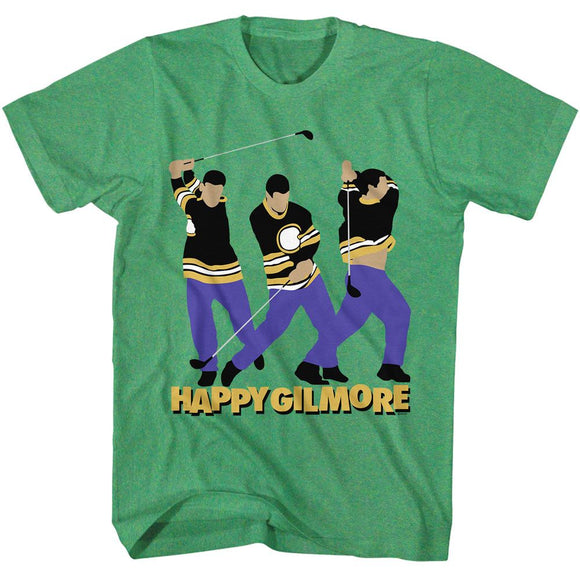 Happy Gilmore-Happy Gilmore Swing-Kelly Heather Adult S/S T-Shirt - Kelly Heather
