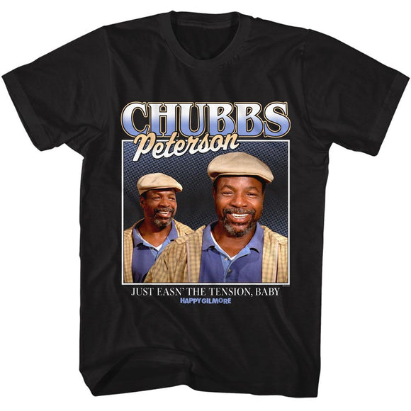 Happy Gilmore-Happy Gilmore Just Easin The Tension Baby-Black Adult S/S T-Shirt - Black