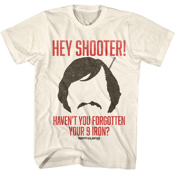Happy Gilmore-Happy Gilmore Hey Shooter-Natural Adult S/S T-Shirt - Natural