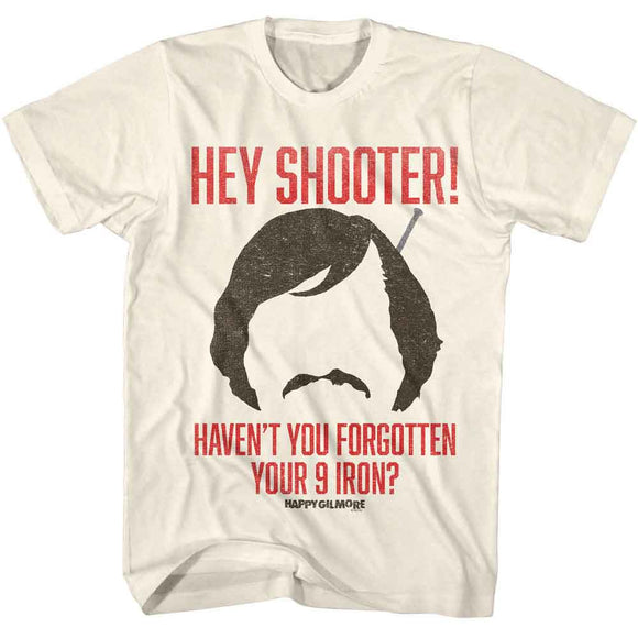 Happy Gilmore-Happy Gilmore Hey Shooter-Natural Adult S/S T-Shirt - Natural