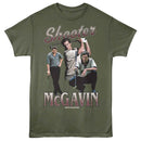 Happy Gilmore-Happy Gilmore Shooter Collage-Military Green Adult S/S T-Shirt - Military Green