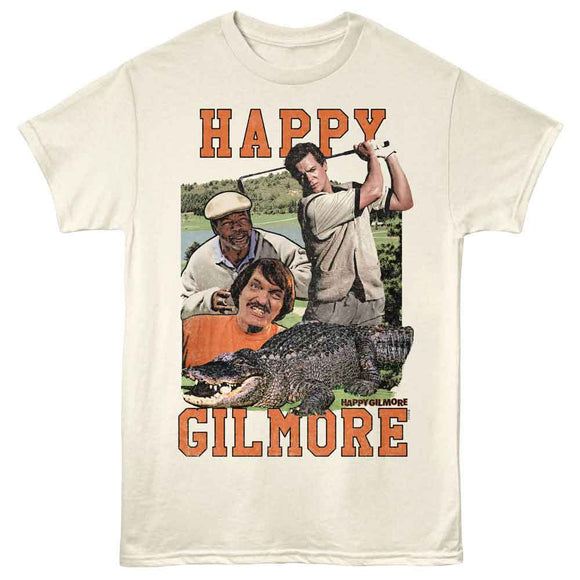Happy Gilmore-Happy Gilmore Group Collage-Natural Adult S/S T-Shirt - Natural