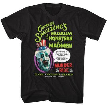 House Of 1000 Corpses-Ho1C Museum-Black Adult S/S T-Shirt - Black
