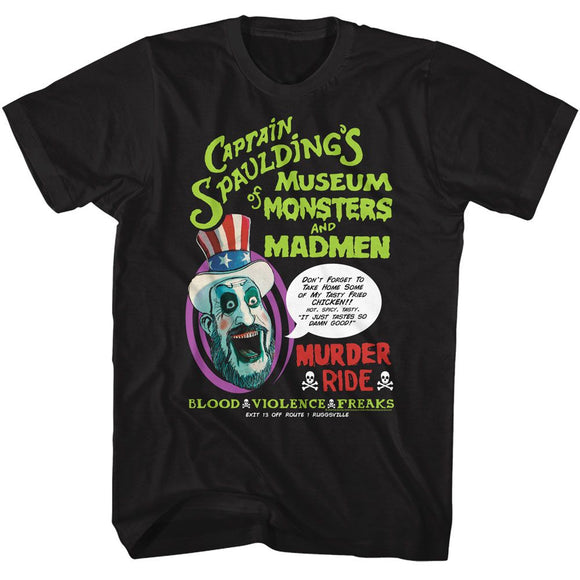 House Of 1000 Corpses-Ho1C Museum-Black Adult S/S T-Shirt - Black