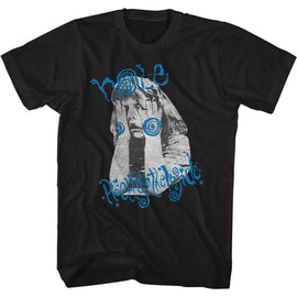 Hole-Girl Covering Face-Black Adult S/S T-Shirt - Black