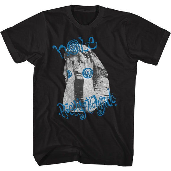 Hole-Girl Covering Face-Black Adult S/S T-Shirt - Black
