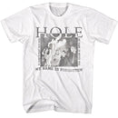Hole-Hole Celebrity Skin-White Adult S/S T-Shirt - White