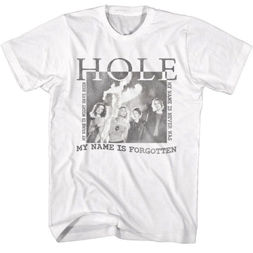 Hole-Hole Celebrity Skin-White Adult S/S T-Shirt - White