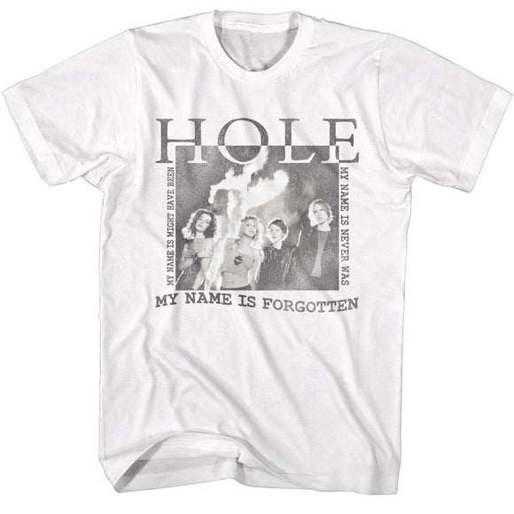 Hole-Hole Celebrity Skin-White Adult S/S T-Shirt - White