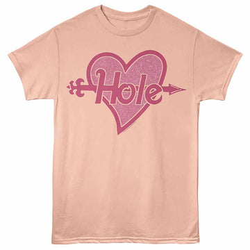 Hole Heart Peach Adult T-Shirt