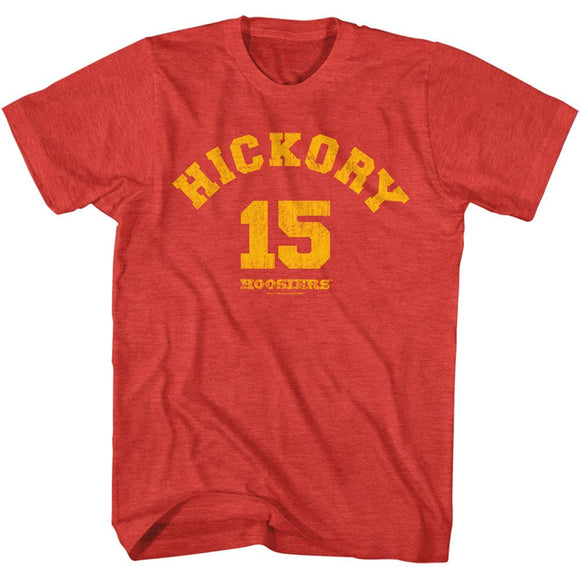 Hoosiers-Hoosiers Hickory 15-Red Heather Adult S/S T-Shirt - Red Heather