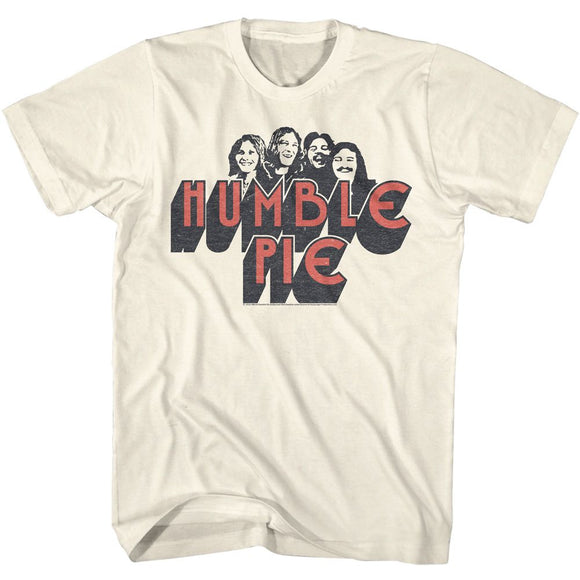 Humble Pie-Humble Pie Band Members-Natural Adult S/S T-Shirt - Natural