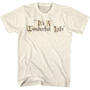 Its A Wonderful-Iawl Life Title Treatment-Natural Adult S/S T-Shirt - Natural
